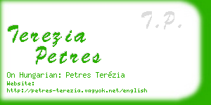 terezia petres business card